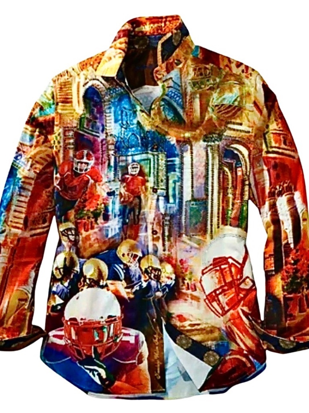 NEW Robert Graham FANTASY FOOTBALL $398 4XL LIMITED EDITION Embellished Shirt